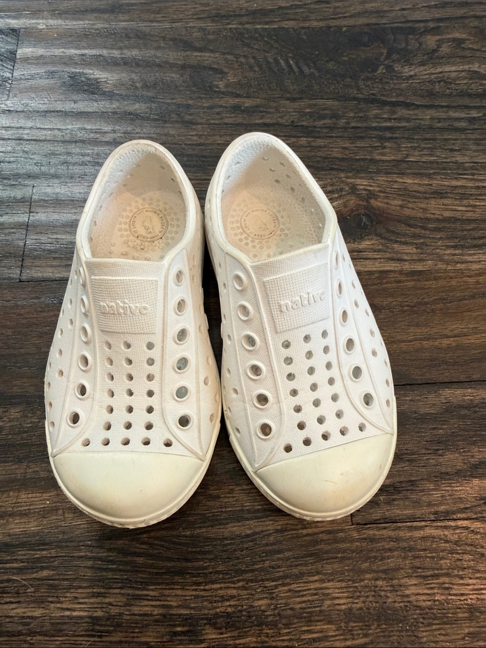Native Kids Water-Friendly Slip-On Shoes in White